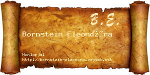 Bornstein Eleonóra névjegykártya